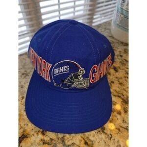 Vintage New York Giants Starter The Natural Snapback Hat Blue Wool NFL Cap 90s